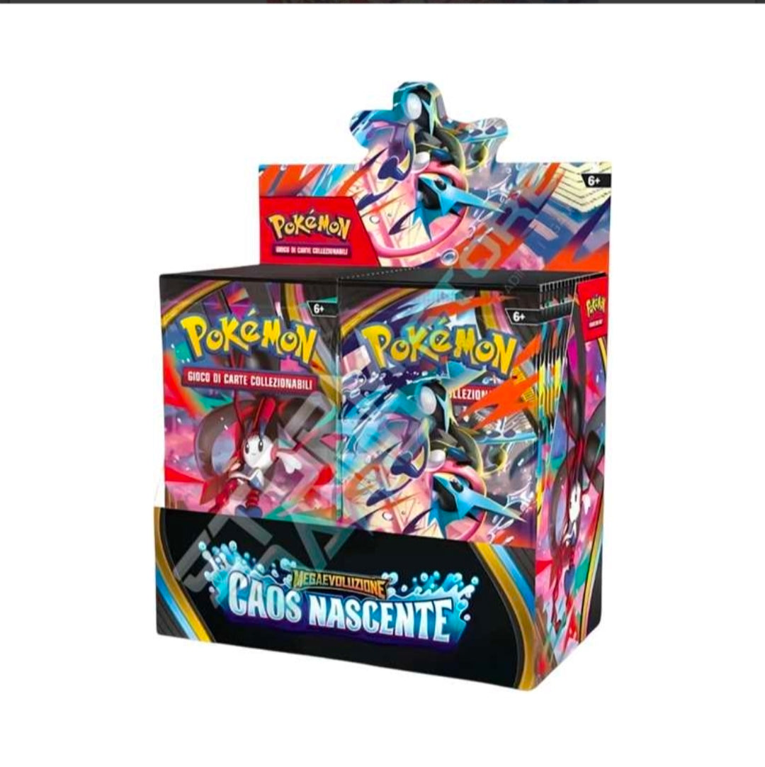 Box Espositore di Buste Pokémon: Caos Nascente (Megaevoluzione)